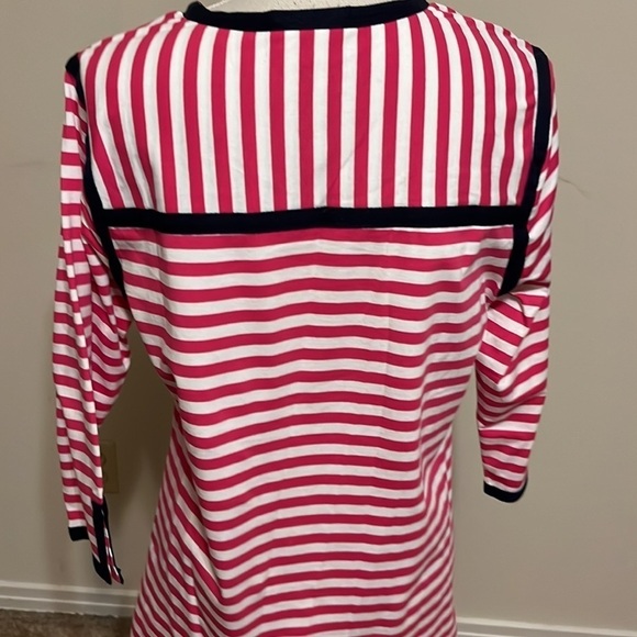 Appleseed’s t shirt , red/white stripe, sz med. - Picture 3 of 10